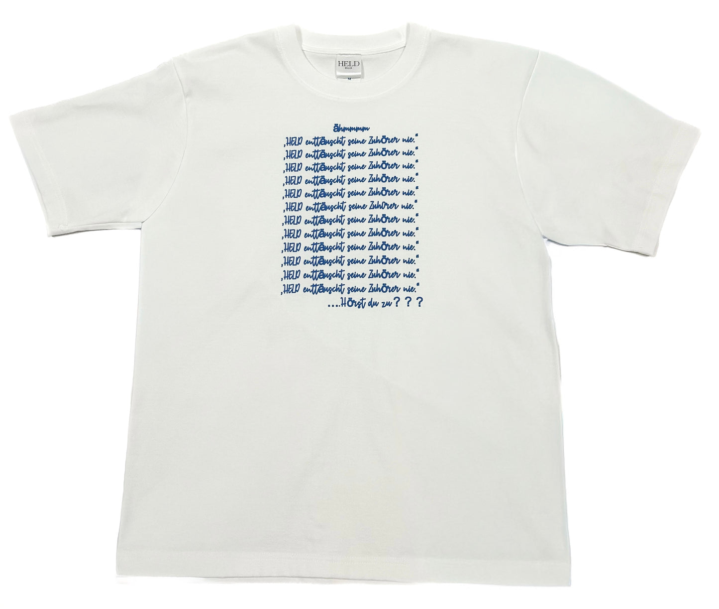 HELD LETTER TEE001//BLACK/BLUE