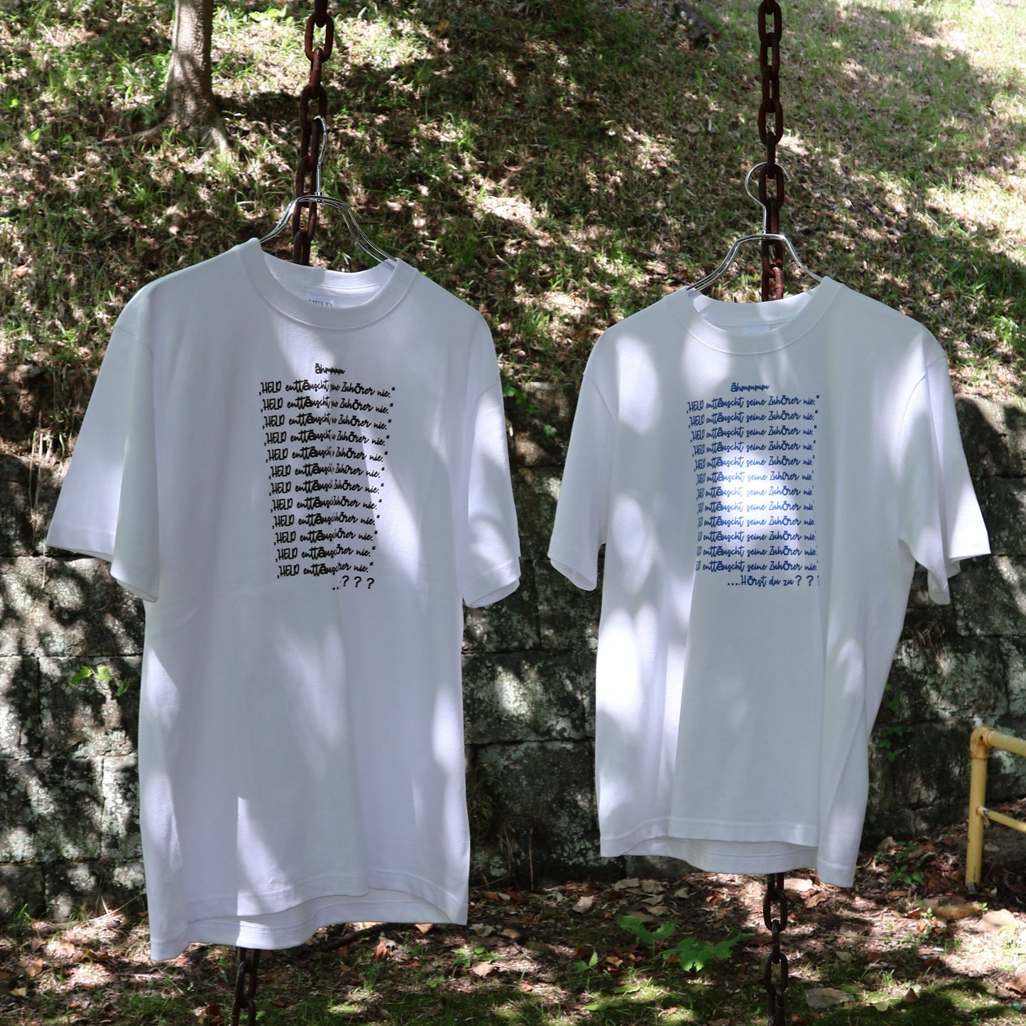 HELD LETTER TEE001//BLACK/BLUE