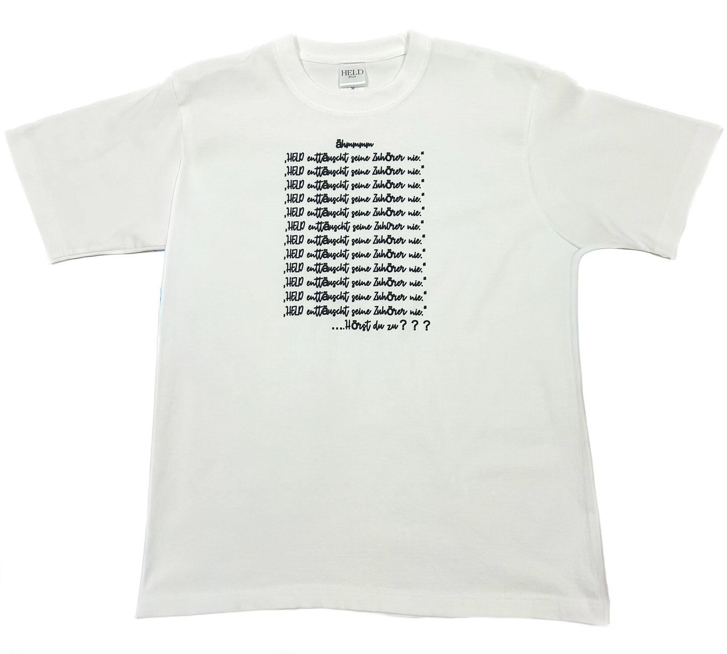 HELD LETTER TEE001//BLACK/BLUE