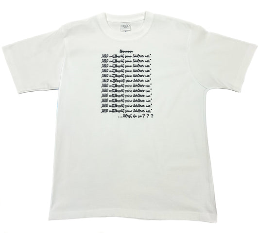 HELD LETTER TEE001//BLACK/BLUE